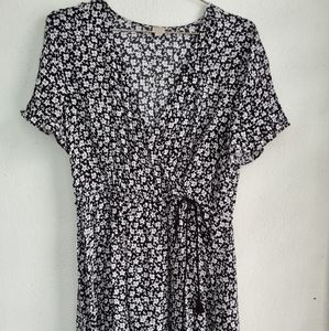 Black Floral Loft Beach Dress